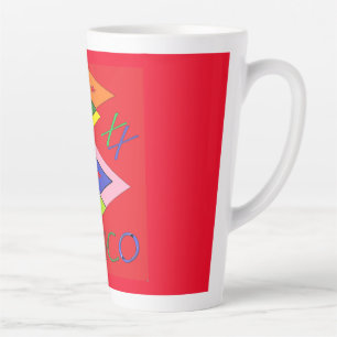 MEXICO Ethno patterns and colour red Latte Mug