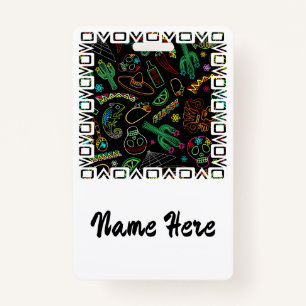 Mexico Fiesta Pattern Badge
