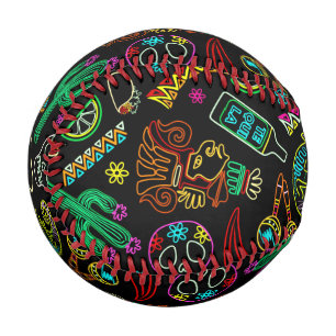 Mexico Fiesta Pattern  Baseball