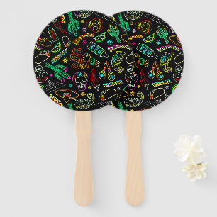Mexico Fiesta Pattern Hand Fan