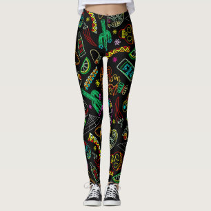 Mexico Fiesta Pattern  Leggings