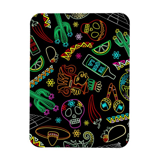 Mexico Fiesta Pattern  Magnet (Vertical)