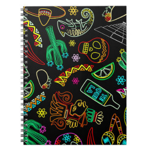 Mexico Fiesta Pattern  Notebook