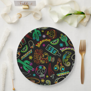 Mexico Fiesta Pattern  Paper Plate