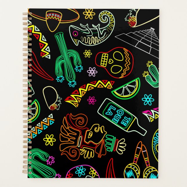 Mexico Fiesta Pattern  Planner (Front)