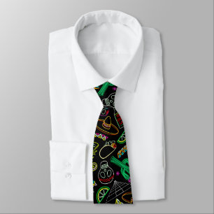 Mexico Fiesta Pattern  Tie
