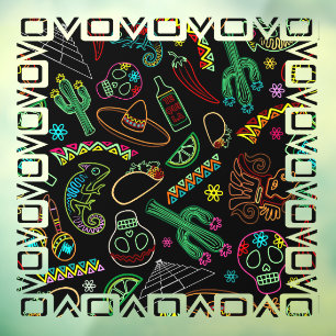 Mexico Fiesta Pattern  Window Cling