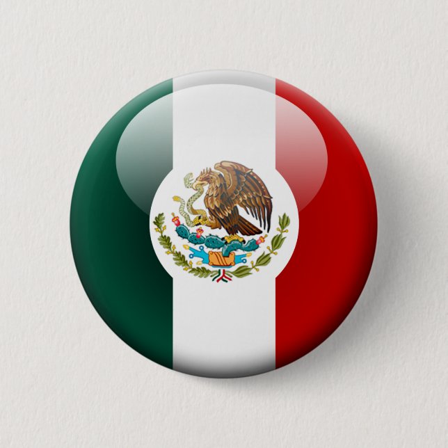 Mexico Flag 2.0 2 Inch Round Button (Front)