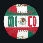 Mexico Flag and Coat of Arms Patriotic Baseball<br><div class="desc">Mexico Flag and Coat of Arms Patriotic Baseball with the Mexico national flag colours displayed on the front and the back. Two Coat of Arms are positioned on the back left and right side. Beautiful inscription "Mexico" infused with the pattern from the national flag is placed on the front. Coat...</div>