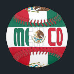 Mexico Flag and Coat of Arms Patriotic Baseball<br><div class="desc">Mexico Flag and Coat of Arms Patriotic Baseball with the Mexico national flag colours displayed on the front and the back. Two Coat of Arms are positioned on the back left and right side. Beautiful inscription "Mexico" infused with the pattern from the national flag is placed on the front. Coat...</div>