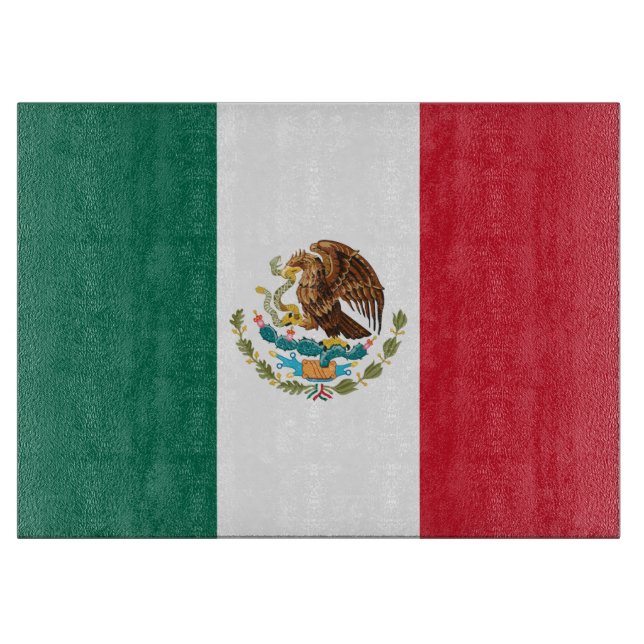 Mexico Flag, Bandera de Mexican Republic Cutting Board (Front)