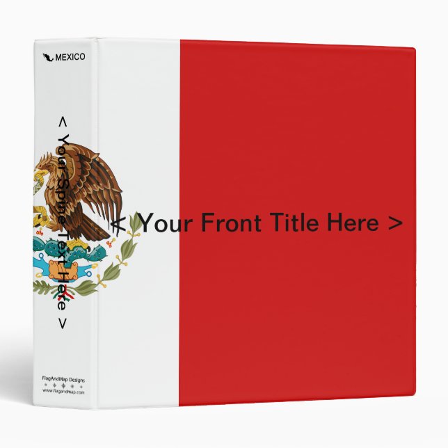 Mexico Flag Binder (Front/Spine)