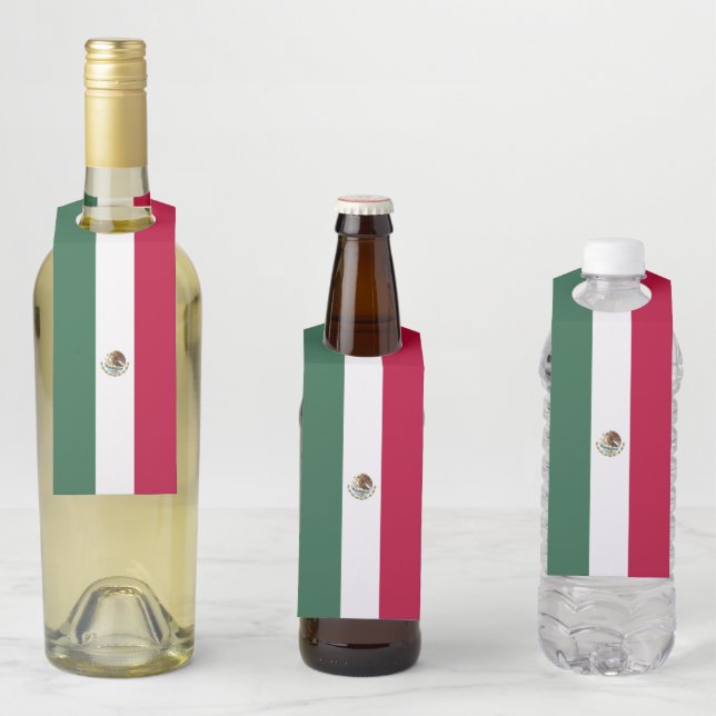 Mexico flag bottle tag (In Situ)