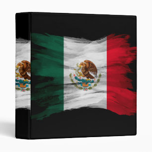 Mexico flag brush stroke, national flag binder