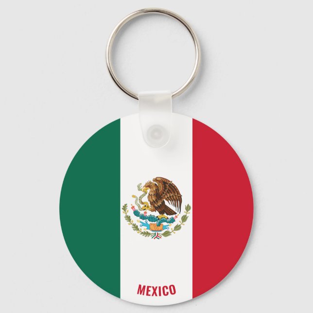 Mexico Flag Charming Patriotic Keychain (Front)