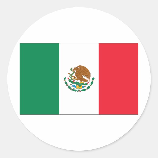 Mexico Flag Classic Round Sticker (Front)