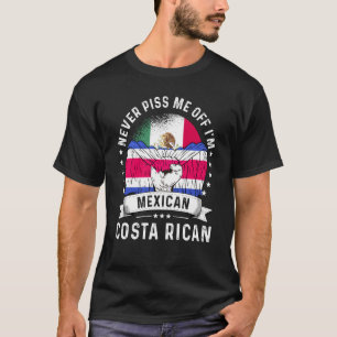 Mexico Flag Costa Rica Grown Humour Citizen Pride T-Shirt