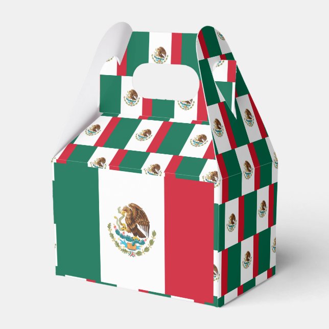 Mexico Flag Favor Box (Back Side)
