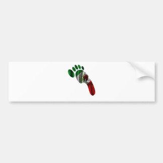 MEXICO FLAG FOOTPRINT PRODUCTS BUMPER STICKER