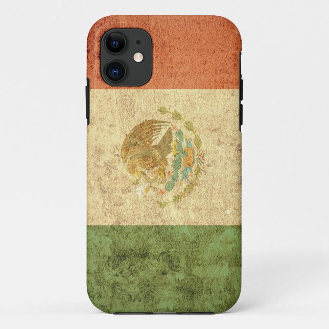 Mexico Flag - Grunge Case-Mate iPhone Case (Back)
