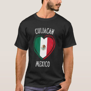 Mexico Flag Heart Culiacan City T-Shirt