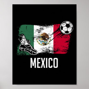 Mexico Flag Jersey Mexican Soccer Team Mexican Poster