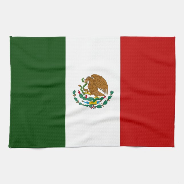 Mexico Flag Kitchen Towel (Horizontal)