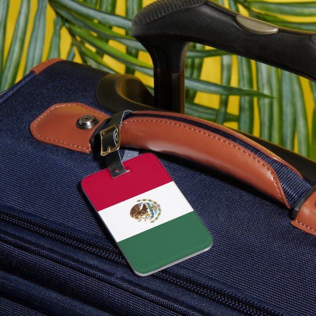 Mexico flag luggage tag (Front Insitu 1)