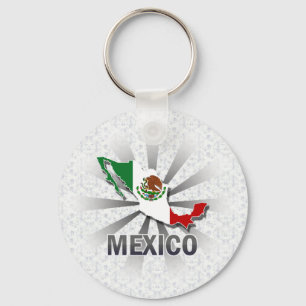 Mexico Flag Map 2.0 Keychain