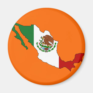 Mexico flag map magnet