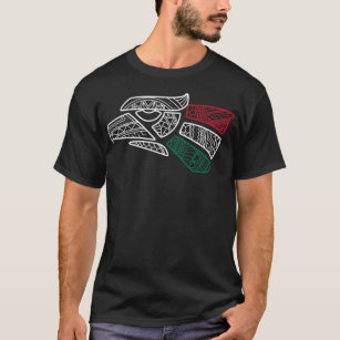 Mexico Flag  Mexican Eagle Aztec Style T-Shirt