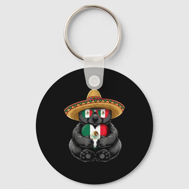 Mexico flag mexican pride mexican roots mexican keychain (Front)