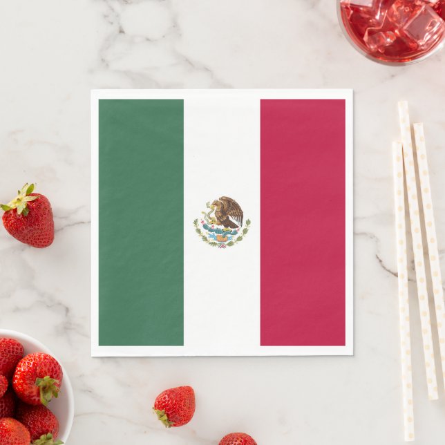 Mexico flag napkin (Insitu)