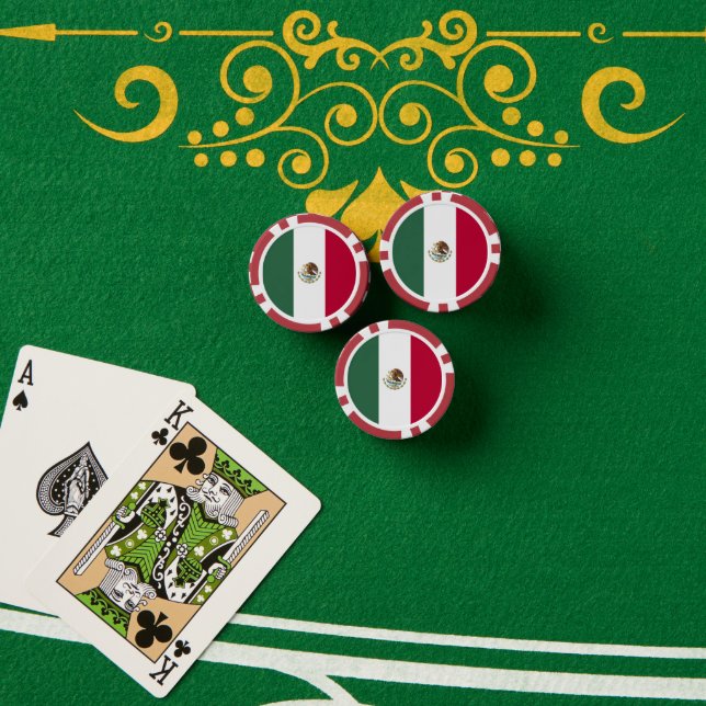 Mexico flag poker chips (Poker Table (Stack))
