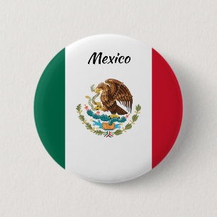 Mexico Flag Round Button