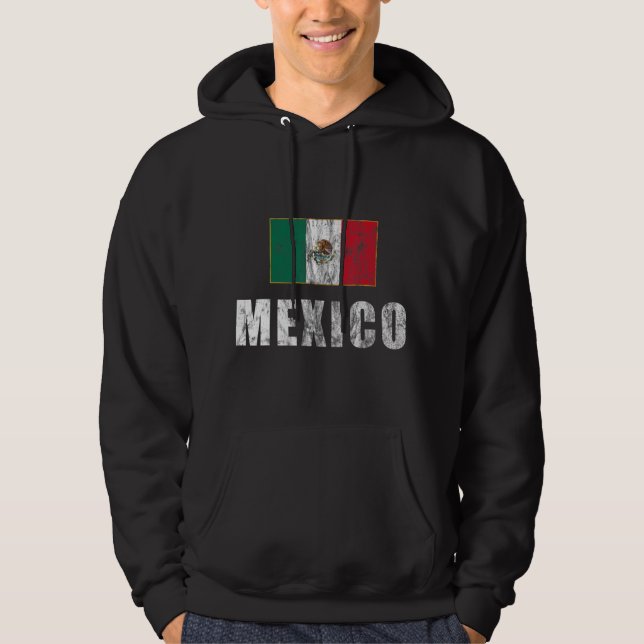 Mexico Flag Soccer Player Outfit Mexican Soccer Fa Hoodie (Front)