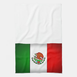 Mexico Flag Stylized Kitchen Towel
