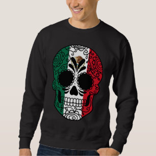 Mexico Flag Sugar Skull Mexican Sweatshirt
