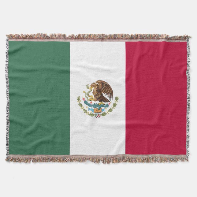 Mexico flag throw blanket (Front)