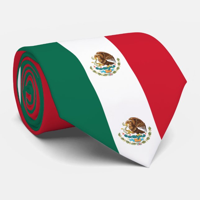 Mexico Flag Tie (Rolled)