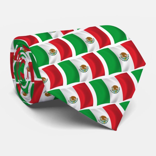 Mexico Flag Tie (Rolled)