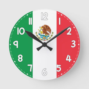 Mexico Flag Wall Clock - Flag of Mexico