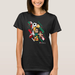Mexico Football Soccer Kids Playing Soccer Goal Da T-Shirt
