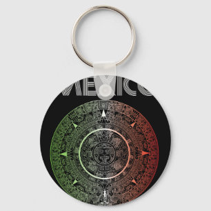 Mexico Footll Team Aztec Mexican Latino Ll Flag Nd Keychain