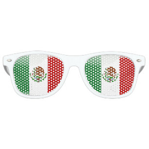 Mexico glossy flag retro sunglasses