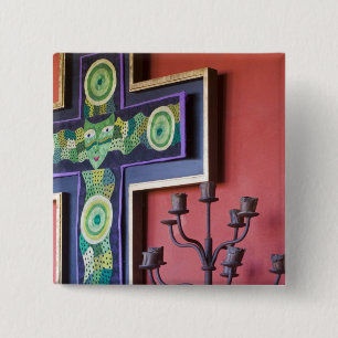 Mexico, Guanajuato state, San Miguel. Casa de la 2 Inch Square Button