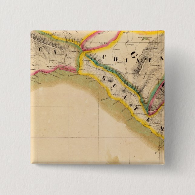 Mexico, Guatemala 71 2 Inch Square Button (Front)