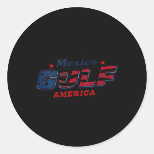Mexico Gulf America Usa American Flag America Gulf Classic Round Sticker
