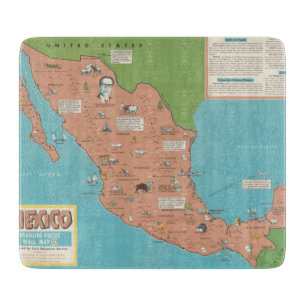Mexico - Headline-Focus Wall Map Cutting Board