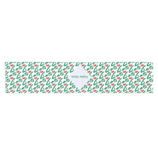 Mexico Heart Flag Green LOVE Short Table Runner